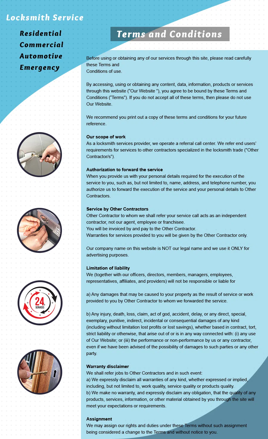 Garland Expert Locksmith Garland, TX 972-512-6344 - Terms-and-condition